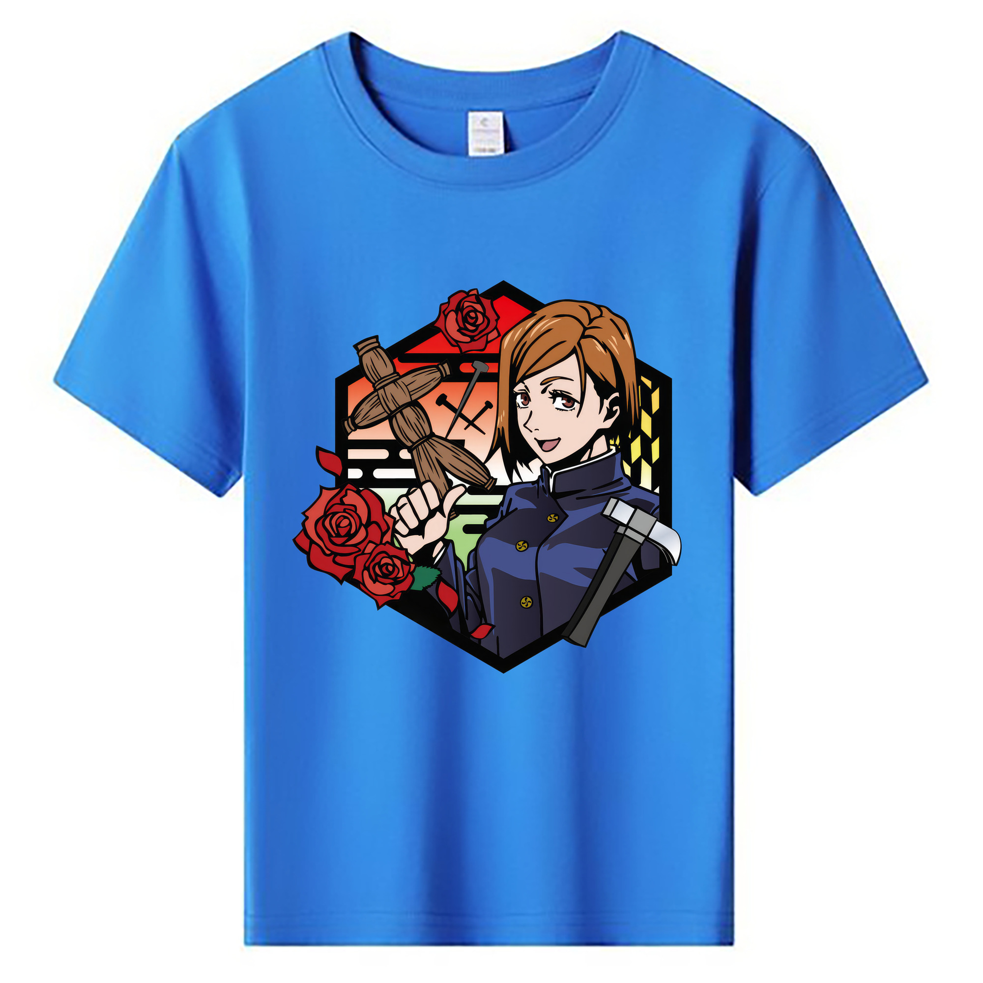 （画像用） 呪術廻戦 Jujutsu Kaisen 綿100％キッズTシャツ（フロントプリント）